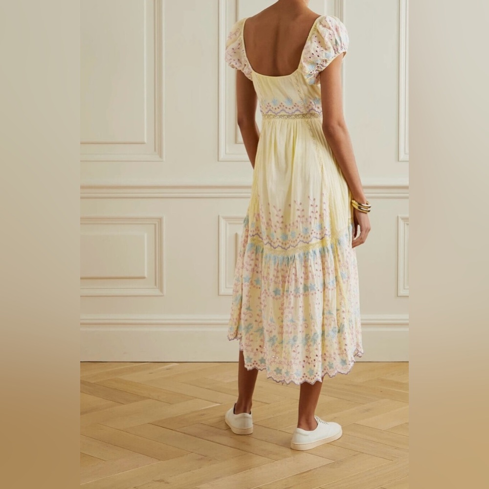 LoveShackfancy Magena crocheted broderie anglaise cotton midi dress - Picture 2 of 10